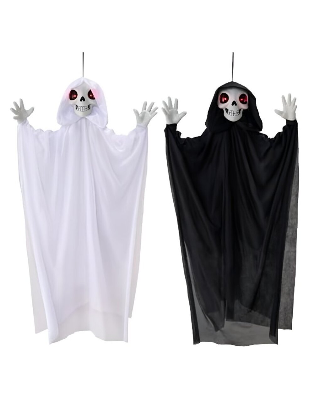 2 Pcs Scary Halloween Ghost Decorations Outdoor, 3 Ft Cute Hanging